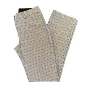 Express Columnist Barely Boot Pants Women's Size 4R Plaid Mid Rise Stretch
